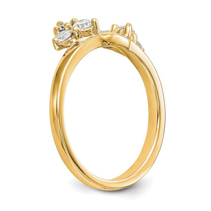 True Origin 14K Yellow Gold 3/8 carat Lab Grown Diamond VS+ F+ Complete Ring Wrap