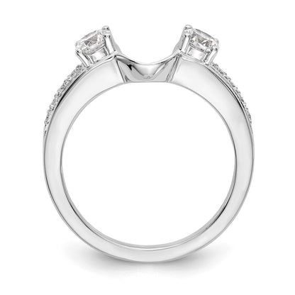 14K White Gold 1/2 carat Diamond Complete Wrap Ring