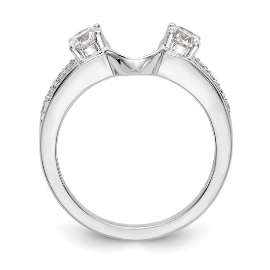 14K White Gold 1/2 carat Diamond Complete Wrap Ring