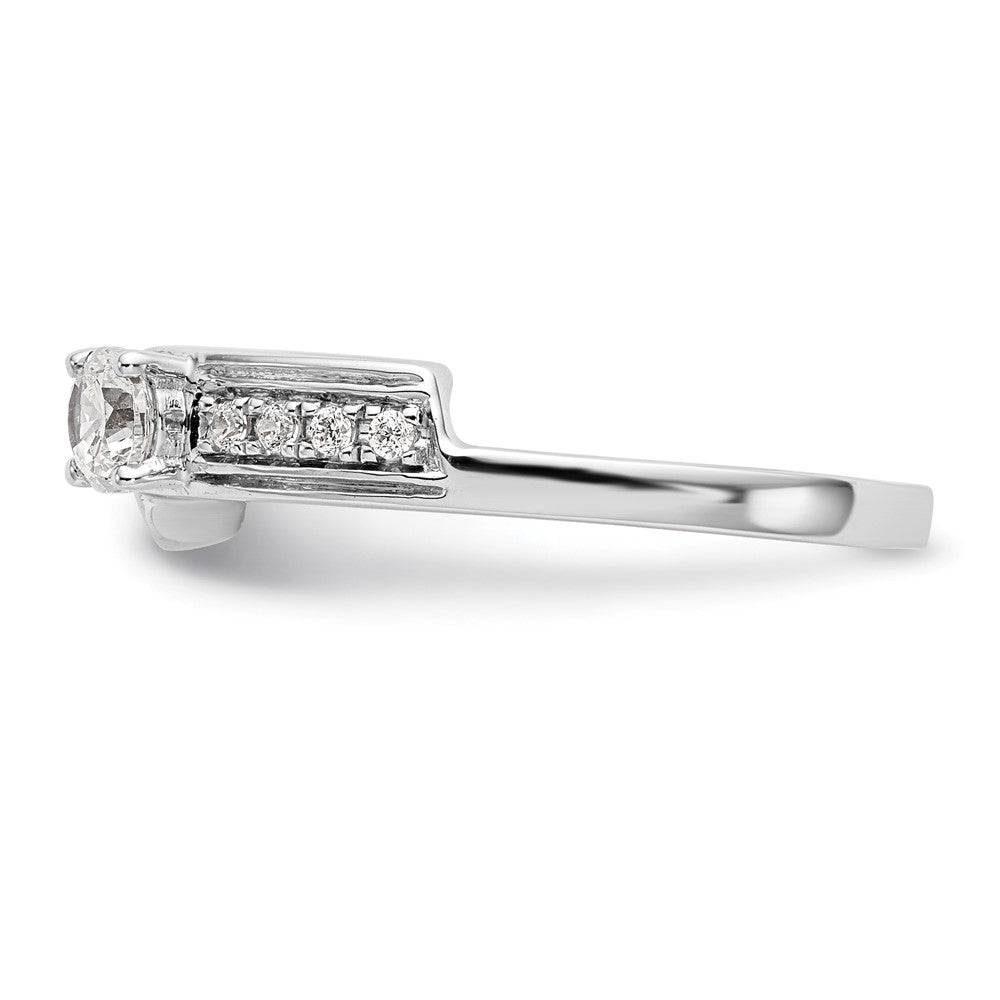 14K White Gold 1/2 carat Diamond Complete Wrap Ring