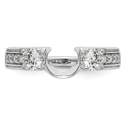 14K White Gold 1/2 carat Diamond Complete Wrap Ring