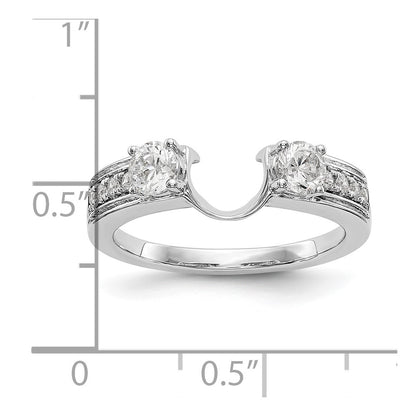 14K White Gold 1/2 carat Diamond Complete Wrap Ring