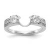 14K White Gold 1/2 carat Diamond Complete Wrap Ring