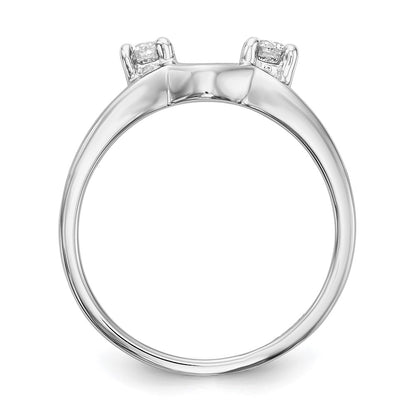 14k White Gold 1/4 carat Lab Grown Diamond VS/SI+ G+ Complete Ring Wrap