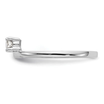 14K White Gold 1/4 carat Diamond Complete Wrap Ring