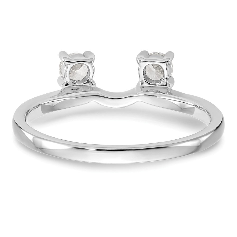 14k White Gold 1/4 carat Lab Grown Diamond VS/SI+ G+ Complete Ring Wrap