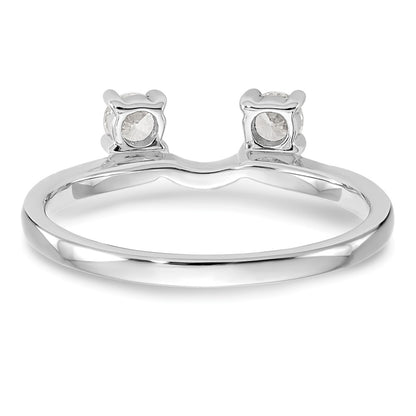 14k White Gold 1/4 carat Lab Grown Diamond VS/SI+ G+ Complete Ring Wrap
