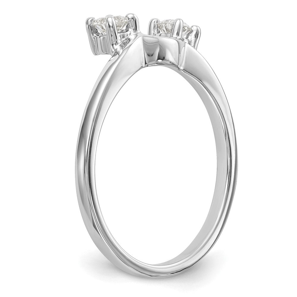 14K White Gold 1/4 carat Diamond Complete Wrap Ring