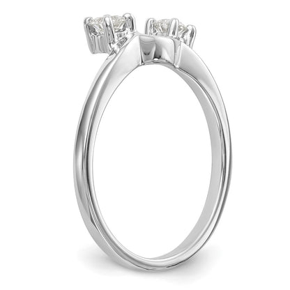 14k White Gold 1/4 carat Lab Grown Diamond VS/SI+ G+ Complete Ring Wrap