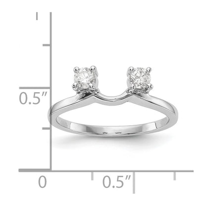 14K White Gold 1/4 carat Diamond Complete Wrap Ring