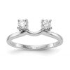 14k White Gold 1/4 carat Lab Grown Diamond VS/SI+ G+ Complete Ring Wrap