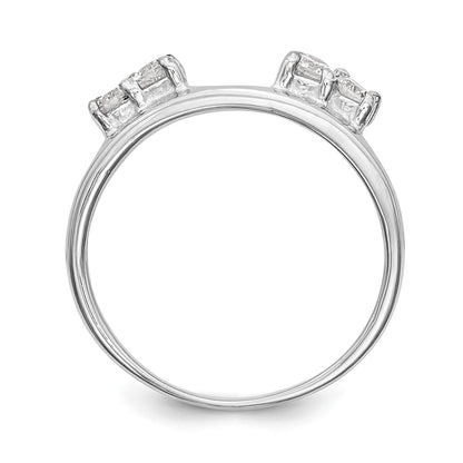14k White Gold 1/3 carat Lab Grown Diamond VS/SI+ G+ Complete Ring Wrap