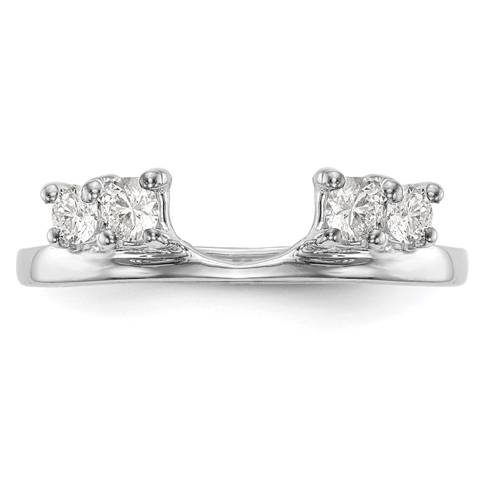 14k White Gold 1/3 carat Lab Grown Diamond VS/SI+ G+ Complete Ring Wrap