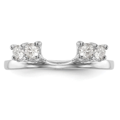 14k White Gold 1/3 carat Lab Grown Diamond VS/SI+ G+ Complete Ring Wrap