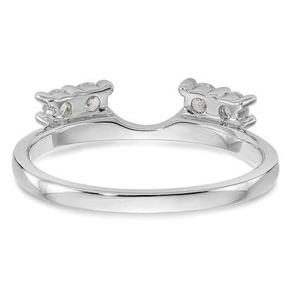 14k White Gold 1/3 carat Lab Grown Diamond VS/SI+ G+ Complete Ring Wrap