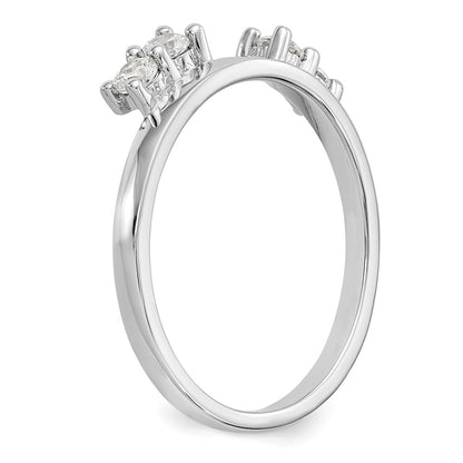 14k White Gold 1/3 carat Lab Grown Diamond VS/SI+ G+ Complete Ring Wrap