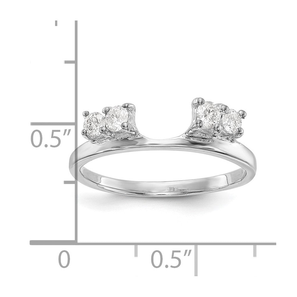 14k White Gold 1/3 carat Lab Grown Diamond VS/SI+ G+ Complete Ring Wrap