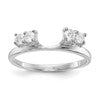 14k White Gold 1/3 carat Lab Grown Diamond VS/SI+ G+ Complete Ring Wrap