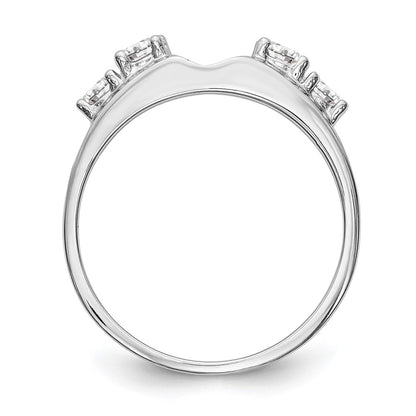 14k White Gold 1/2 carat Lab Grown Diamond VS/SI+ G+ Complete Ring Wrap