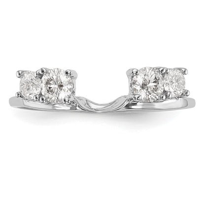 14k White Gold 1/2 carat Lab Grown Diamond VS/SI+ G+ Complete Ring Wrap
