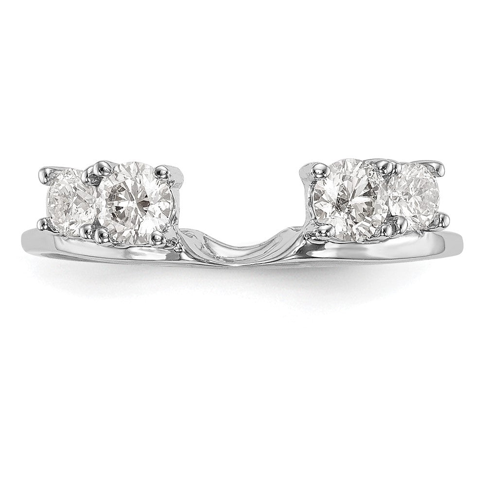 14K White Gold 1/2 carat Diamond Complete Wrap Ring
