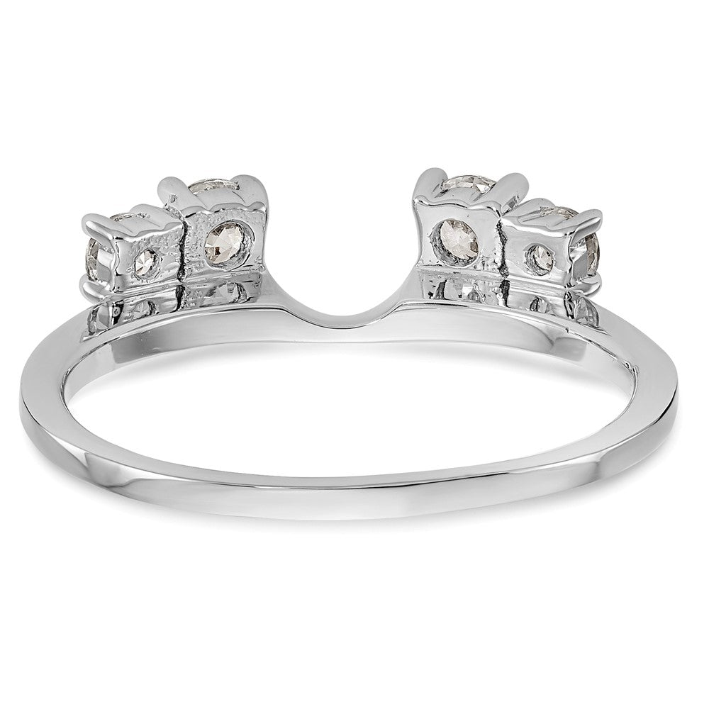 14K White Gold 1/2 carat Diamond Complete Wrap Ring
