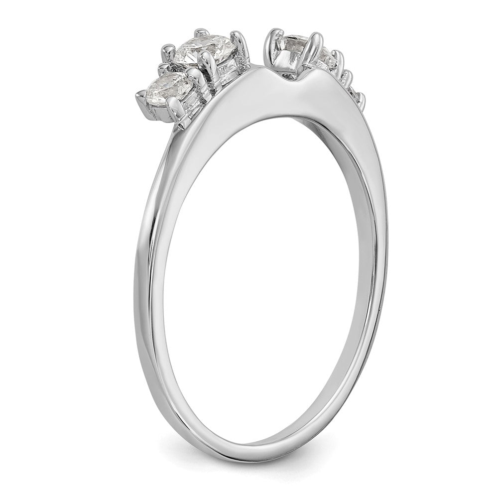 14K White Gold 1/2 carat Diamond Complete Wrap Ring