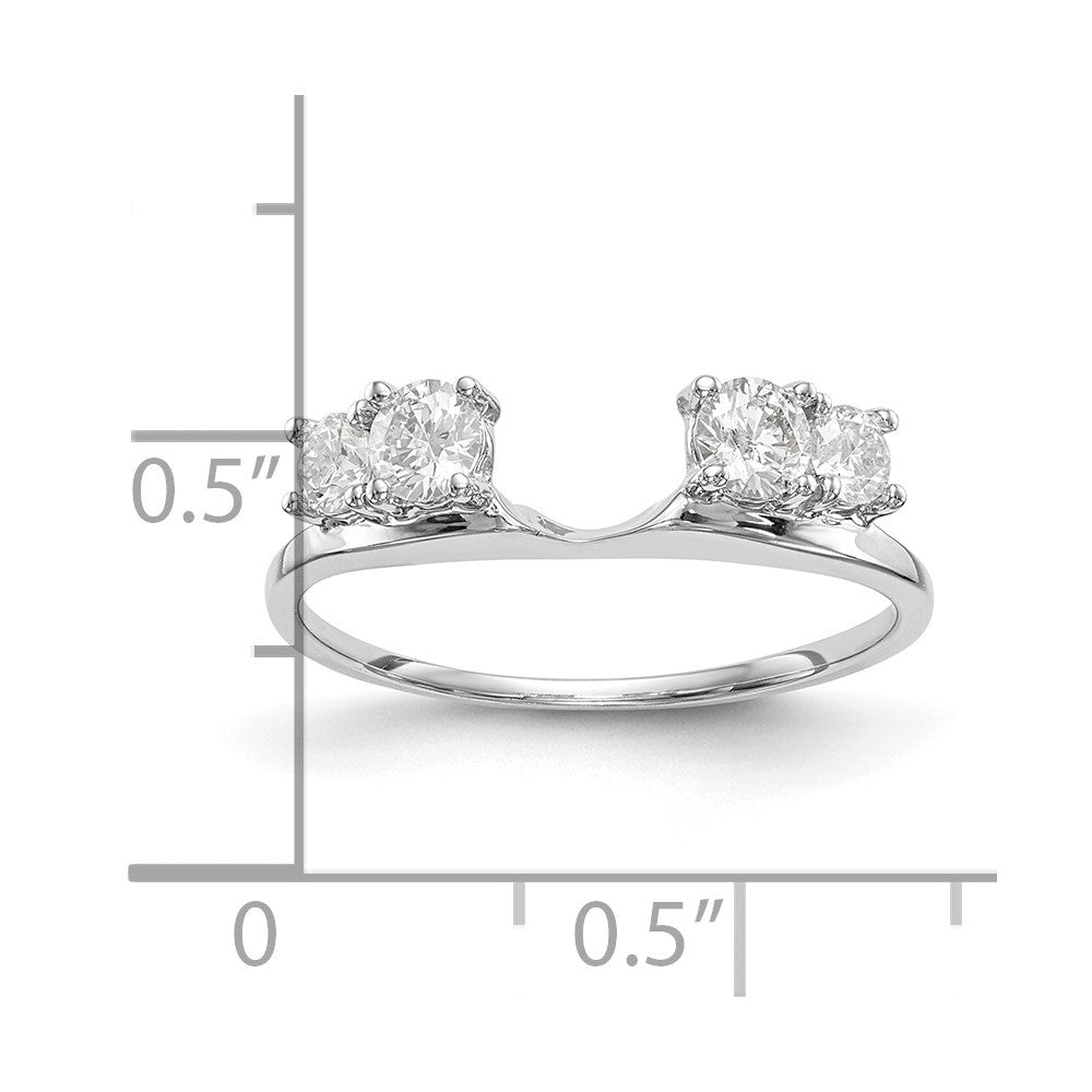 14K White Gold 1/2 carat Diamond Complete Wrap Ring