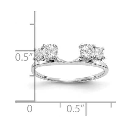 14K White Gold 1/2 carat Diamond Complete Wrap Ring