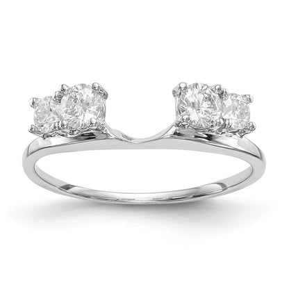 14k White Gold 1/2 carat Lab Grown Diamond VS/SI+ G+ Complete Ring Wrap