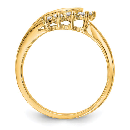 14k 1/6 carat Lab Grown Diamond VS/SI+ G+ Complete Ring Wrap