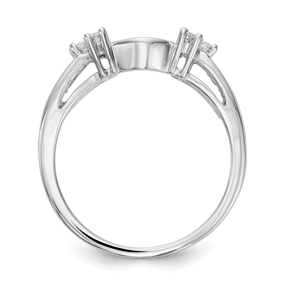14k White Gold 1/4 carat Lab Grown Diamond VS/SI+ G+ Complete Ring Wrap