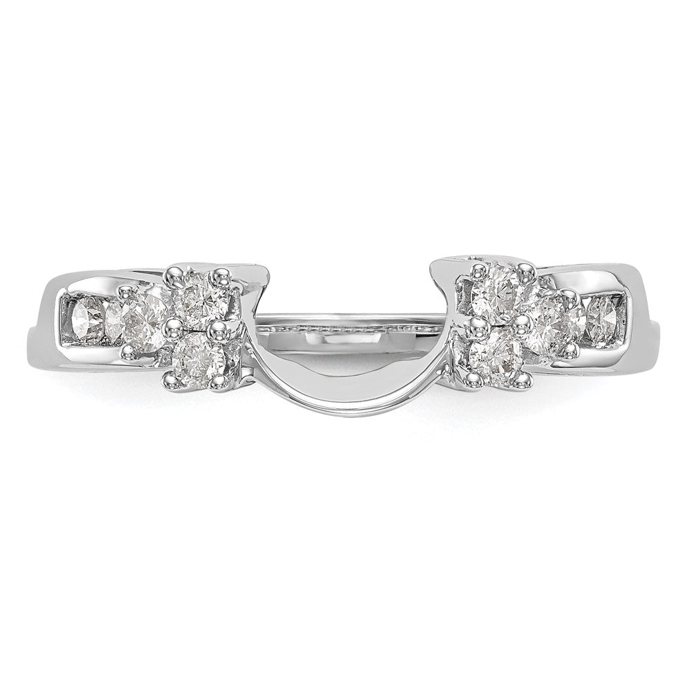 14k White Gold 1/4 carat Lab Grown Diamond VS/SI+ G+ Complete Ring Wrap