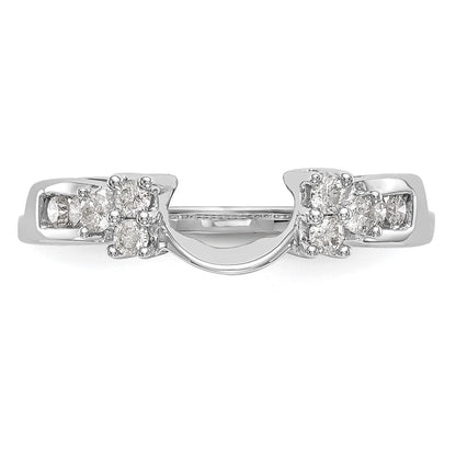 14k White Gold 1/4 carat Lab Grown Diamond VS/SI+ G+ Complete Ring Wrap