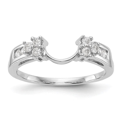 14k White Gold 1/4 carat Lab Grown Diamond VS/SI+ G+ Complete Ring Wrap