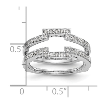 14K White Gold 3/8 carat Diamond Complete Ring Guard