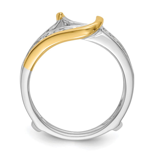 14K Two-tone 1/2 carat Diamond Complete Ring Guard