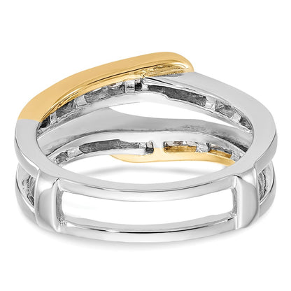 14K Two-tone 1/2 carat Diamond Complete Ring Guard