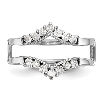 14k White Gold 1/3 carat Lab Grown Diamond VS/SI+ G+ Complete Ring Guard