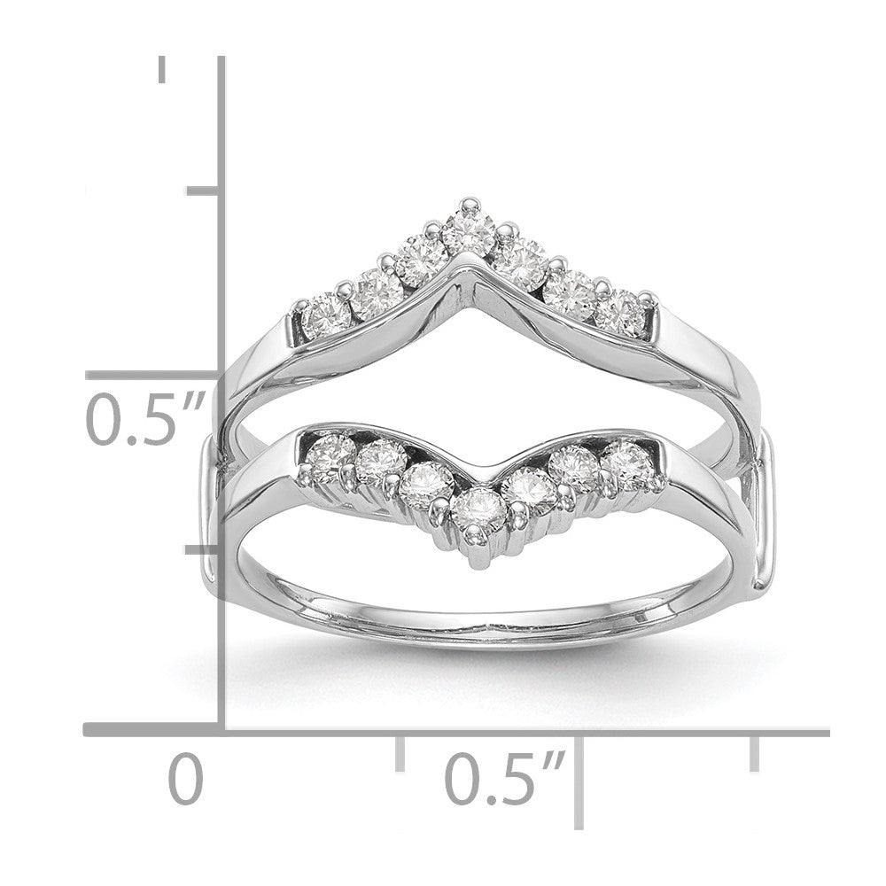 14K White Gold 1/3 carat Diamond Complete Ring Guard