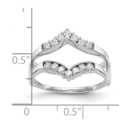 14K White Gold 1/3 carat Diamond Complete Ring Guard
