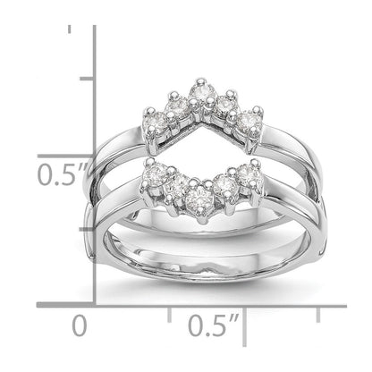 14K White Gold 1/3 carat Diamond Complete Ring Guard