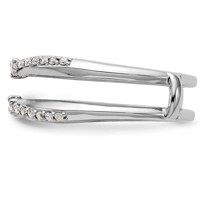 14k White Gold 1/4 carat Lab Grown Diamond VS/SI+ G+ Complete Ring Guard