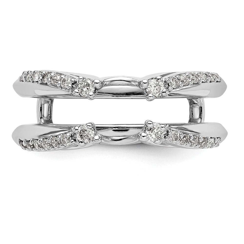 14k White Gold 1/4 carat Lab Grown Diamond VS/SI+ G+ Complete Ring Guard
