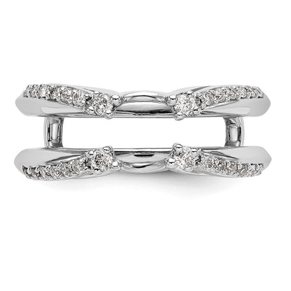 14k White Gold 1/4 carat Lab Grown Diamond VS/SI+ G+ Complete Ring Guard
