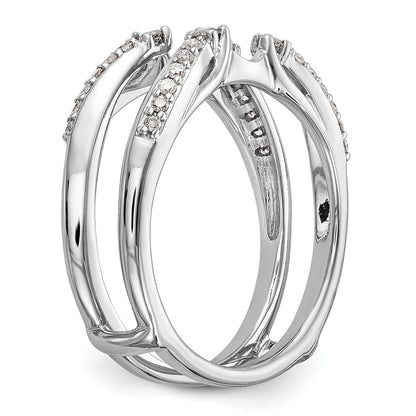 14K White Gold 1/4 carat Diamond Complete Ring Guard