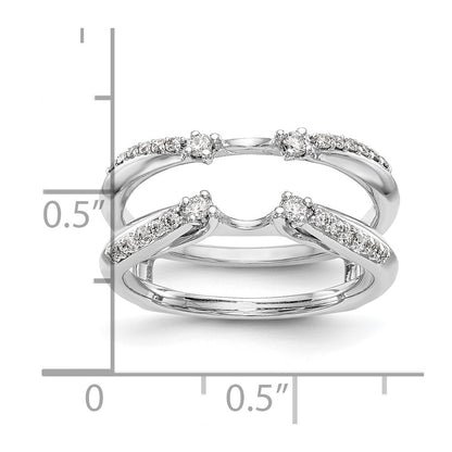 14K White Gold 1/4 carat Diamond Complete Ring Guard