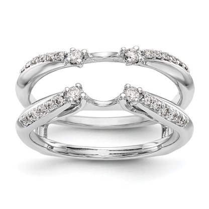 14k White Gold 1/4 carat Lab Grown Diamond VS/SI+ G+ Complete Ring Guard