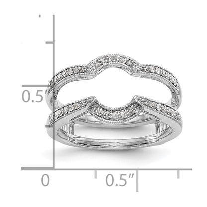 14K White Gold 1/5 carat Diamond Complete Ring Guard