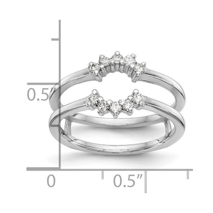 14k White Gold 1/5 carat Lab Grown Diamond VS/SI+ G+ Complete Ring Guard